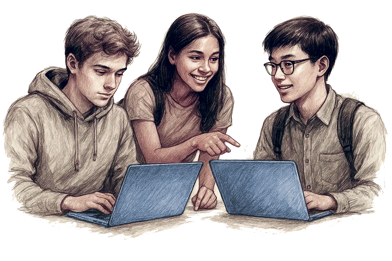 Students collaborating on MISsimulation